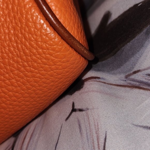 Dooney & Bourke Orange Leather Crossbody Or Satchel Handbag - Picture 6 of 7